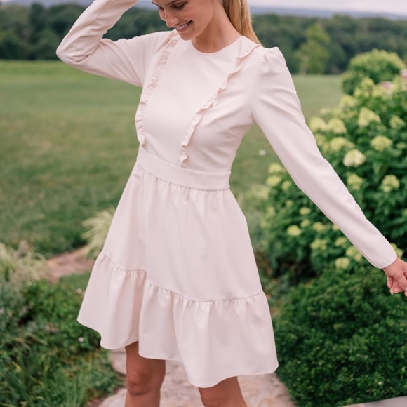 Gal Meets Glam Dresses & Skirts - Gal Meets Glam Hayley Ruffle Long Sleeve Dress 6